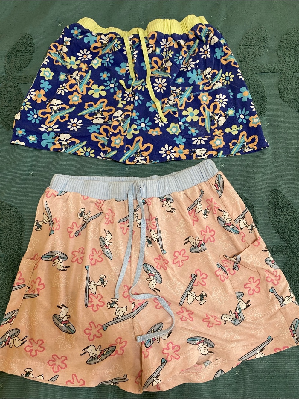 Womens peanuts snoopy pajama lounge shorts